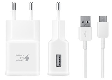 Оригинальное зарядное устройство SAMSUNG + кабель для быстрой зарядки.