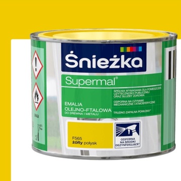 ŚNIEŻKA Supermal Emalia Olejno-ftalowa POŁYSK 200ml ŻÓŁTY
