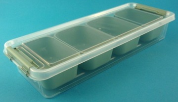 КОНТЕЙНЕР С 4 ОТДЕЛЕНИЯМИ КОРОБКА-ОРГАНИЗАТОР 2,5 Л