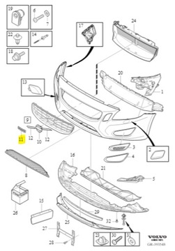OE VOLVO ZNAK C30 C70 S40 V50 V70 (113MM X 28MM)
