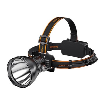 SUPERFIRE MOCNA LATARKA CZOŁOWA CZOŁÓWKA LAMPKA NA GŁOWĘ 2300LM USB-C IP44