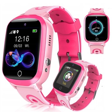 SMARTWATCH DLA DZIECI ZEGAREK APARAT GPS SIM RÓŻOWY