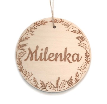 Tabliczka do pokoju dziecka z imieniem Drewno R 20
