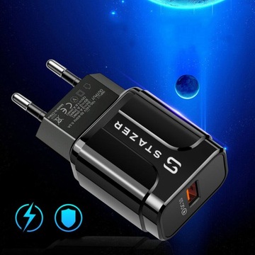 БЫСТРОЕ МОЩНОЕ СЕТЕВОЕ ЗАРЯДНОЕ УСТРОЙСТВО БЫСТРАЯ ЗАРЯДКА + КАБЕЛЬ MICRO USB