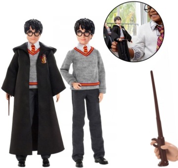 HARRY POTTER LALKA ZESTAW HOGWART GRYFFINDOR STRÓJ RÓŻDŻKA AKCESORIA