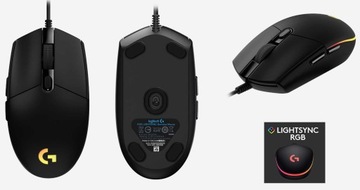 МЫШЬ LOGITECH G102 LIGHTSYNC — ЧЕРНАЯ