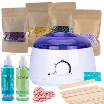 Zestaw depilacja PODGRZEWACZ + wosk twardy ItalWax