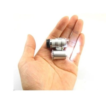 Увеличительная лупа для мини-микроскопа с регулируемым светодиодным освещением 60x.