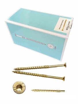 WKRĘTY CIESIELSKIE STOŻKOWE DO DREWNA 6x120mm TORX 100 sztuk + BIT GRATIS