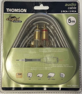 2 x экранированных кабеля с разъемом OFC GOLD THOMSON, 5 м