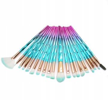 НАБОР КИСТЕЙ ДЛЯ МАКИЯЖА «ЕДИНОРОГ»: 20 шт.