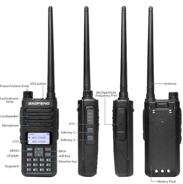 РАДИОФОН BAOFENG DR-1801UV DMR FM VHF/UHF цифро-аналоговый + программатор