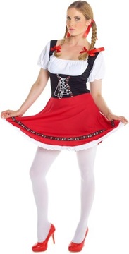 Elegancka sukienka pokojówki Oktoberfest bawarska rozmiar L piwo Bawaria