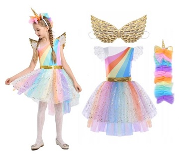 STRÓJ JEDNOROŻEC UNICORN PRZEBRANIE 110 / 116 cm