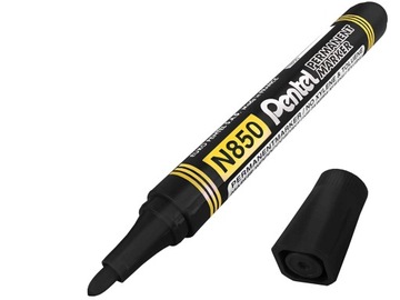 MARKER PERMANENTNY / PENTEL N850 / OKRĄGŁY CZARNY