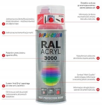 MOTIP RAL ACRYL 7038 АКРИЛОВАЯ КРАСКА GLOSS DUPLI-COLOR СПРЕЙ 400 МЛ