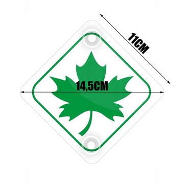 2 x GREEN LEAF присоска для молодых водителей