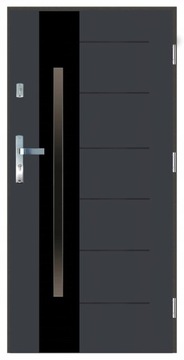 Дверь входная 55 мм PLI-30T 80 Правая ЧЕРНАЯ 3 цвета, Ud=1,6
