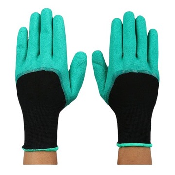 Набор садово-огородных инструментов: лопата, грабли, когти, перчатки.