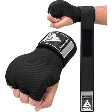 RDX Bandaże Bokserskie Owijki Żelowe Inner Gloves Black XL