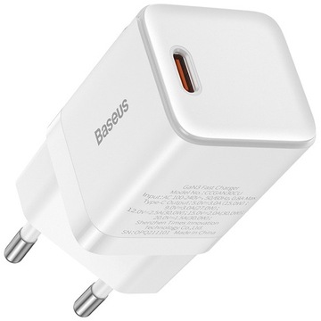 Ładowarka sieciowa Baseus GaN3 1C USB-C Typ-C PD QC4.0 30W 3A SZYBKA
