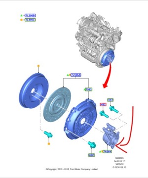WYSPRZĘGLIK FORD C-MAX Mk2 FOCUS Mk3 1.5 1.6 TDCI