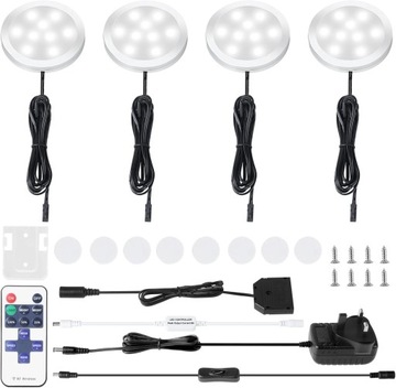 OŚWIETLENIE PODSZAFKOWE MEBLOWE AIBOO 6000K 8W LED 240V ZESTAW 4SZT PRO
