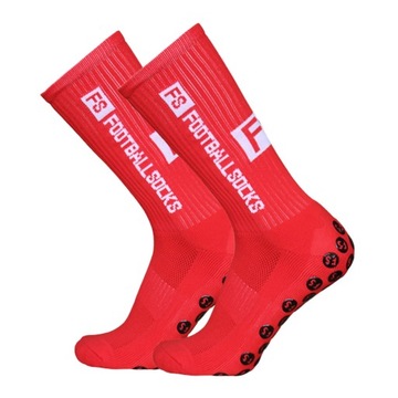 Anti-slip football socks Red Size 39-46