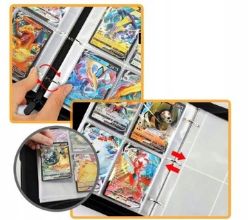 БОЛЬШОЙ АЛЬБОМ НА 400 КОЛЛЕКЦИЙ КАРТ ПОКЕМОНА BINDER CLASSROOM XXL + КАРТЫ 6 УЗОРОВ