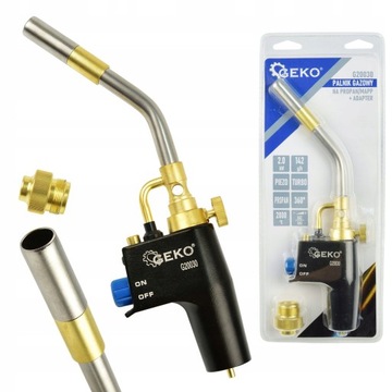 PALNIK GAZOWY TURBO MAPP/PROPAN + AGAPTER GEKO