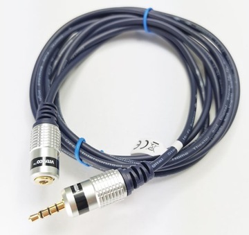 Przedłużacz jack 4 pin słuchawki z mikrofonem 5,0m