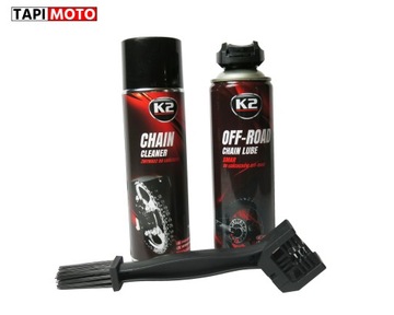 ZESTAW - ZMYWACZ, SZCZOTKA, Smar do łańcucha K2 Off-Road 500 ml W140