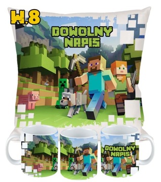 НАБОР КРУЖКИ ПОДУШКА ДЛЯ MINECRAFT CREEPER PLAYER ПОДАРОК ​​НА ДЕНЬ РОЖДЕНИЯ