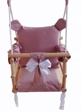 КАЧЕЛИ 3в1 ДЕТИ кролик РОЗОВЫЙ дом сад комната бархатное сиденье подарок