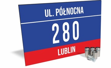 NIERDZEWNA tabliczka NUMER NA DOM TABLICZKA ADRESOWA Z NUMEREM DOMU 32x21