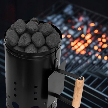 ДЫМОХОД ДЛЯ РАЗЖИГАНИЯ ГРИЛЯ УГОЛЬНЫМИ БРИКЕТАМИ В КАМИНЕ XXL 305 x 190 ММ