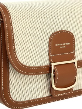 Сумка-мессенджер David Jones, эко-кожа, холст