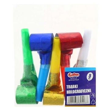 ГОЛОГРАФИЧЕСКИЕ свистки, рулонные трубы на день рождения x5