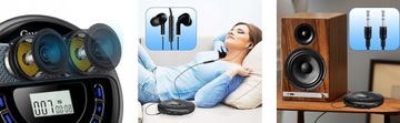 ПОРТАТИВНЫЙ CD-ПЛЕЕР С ДИНАМИКАМИ, НАУШНИКАМИ И AUX-КАБЕЛЕМ