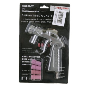 Пескоструйный пистолет с 4 керамическими насадками.