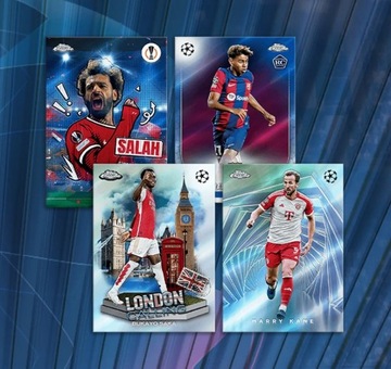 Коробка ценностей Topps CHROME 2024. Шанс получить автограф Футбольные карточки УЕФА