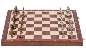 SQUARE - Szachy drewniane WARSZAWSKIE WENGE METAL