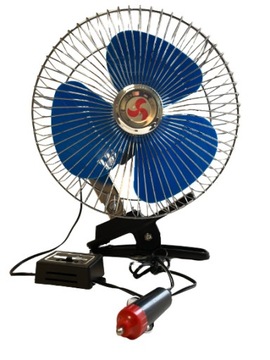 Klimatyzator wiatrak samochodowy 12V 8'' z KLIPSEM