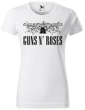 Koszulka damska t-shirt zespół guns & roses G n R hard rock guns and roses