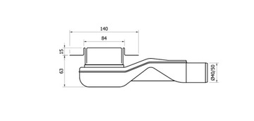 Стеклоочиститель линейный слив Ponente New Premium 100 см