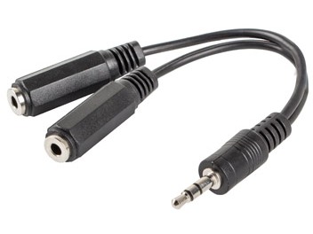 Adapter rozgałęznik Mini Jack 2x Minijack LN black