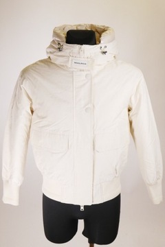 WOOLRICH Women's White Hooded Down Parka Jacket Long Sleeves Size S RRP €94