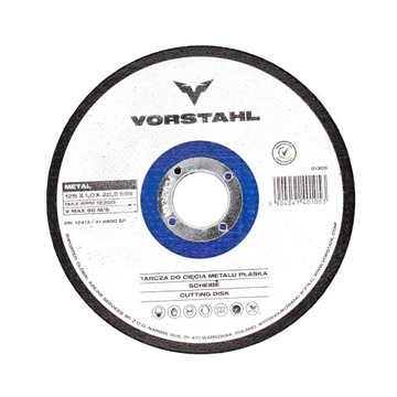 TARCZA DO CIĘCIA METALU PŁASKA 125x1.0mm VORSTAHL