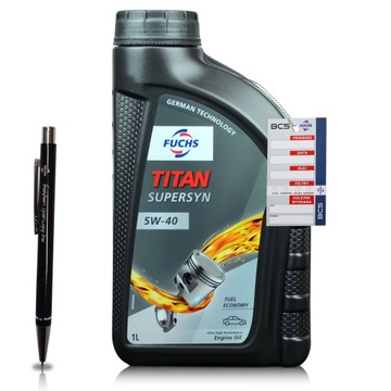 1 LITR FUCHS TITAN SUPERSYN 5W40 OLEJ SILNIKOWY 1L AUTORYZOWANY DYSTRYBUTOR