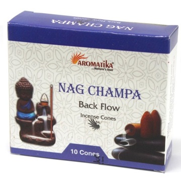 Indyjskie kadzidełka stożkowe backflow Nag Champa